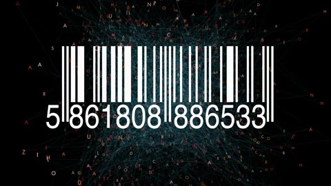Tracking Bar Code Identification Sticker Label Barcodes Number Motion Video stock 273708201