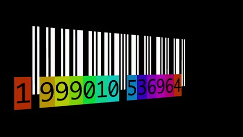 Tracking Bar Code Identification Sticker Label Barcodes Number Motion Video stock 273946477