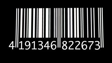 Tracking Bar Code Identification Sticker Label Barcodes Number Motion Video stock 274367866