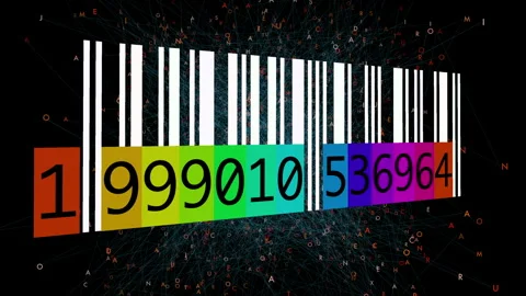 Tracking Bar Code Identification Sticker Label Barcodes Number Motion Video stock 274371097