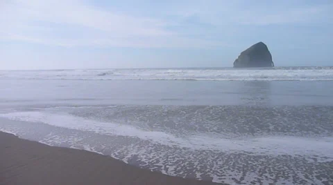 Tracking Beach Shot Stock Footage 34254727