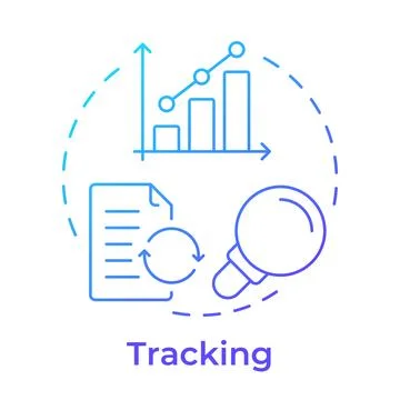 Tracking blue gradient concept icon イラスト素材