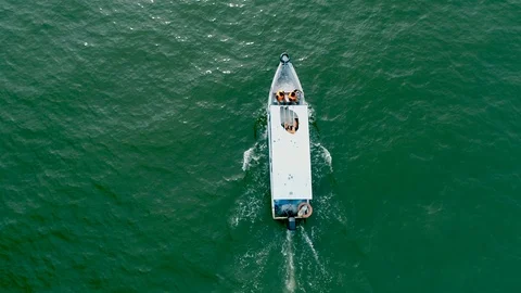 Tracking Boat Stock Footage 86184865