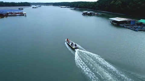 Tracking Boat Stock Footage 86498521
