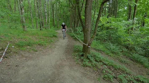 Tracking camera cyclist Stock Footage 54990985