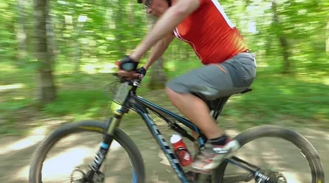 Tracking camera cyclist Stock Footage 54991003