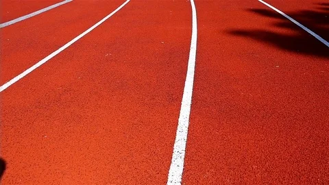 Tracking camera of a running track from ... | Stock Video | Pond5