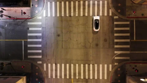 Tracking car from above Stock Footage 259857809
