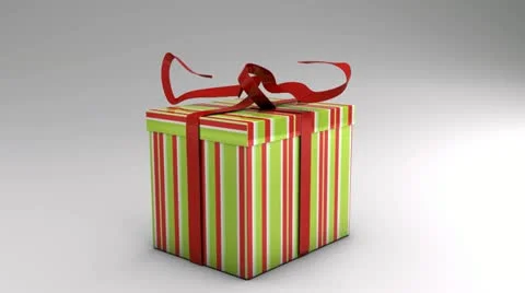 Tracking into a christmas gift box with 2 alpha channels 스톡 동영상 22037942