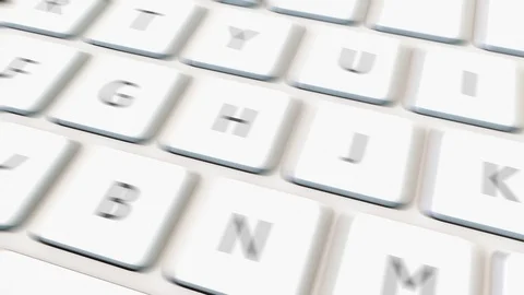 Tracking close-up shot of computer keyboard and blue check key. Conceptual 4K Stock Footage 72569789