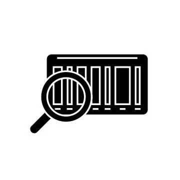 Tracking code black vector concept icon. Tracking code flat illustration, sign Illustrazione stock