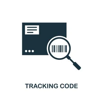 Tracking Code icon. Monochrome style design from logistics delivery icon Stock Illustration