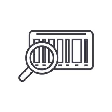 Tracking code linear icon, sign, symbol, vector on isolated background Stock Illustration