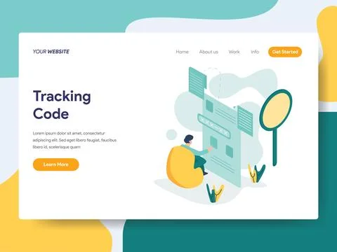 Tracking Code For Website Page Stock Illustration