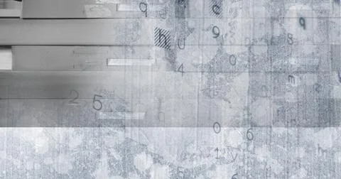 Tracking codes, letters and numbers printed on paper, delivery and tracking Stock Illustration