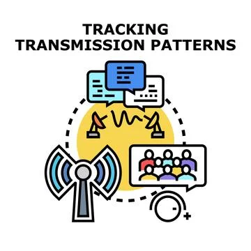 Tracking communication transmission patterns and consumer behavior Stockillustratie