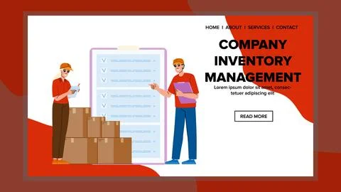 Tracking company inventory management vector Stock Illustration