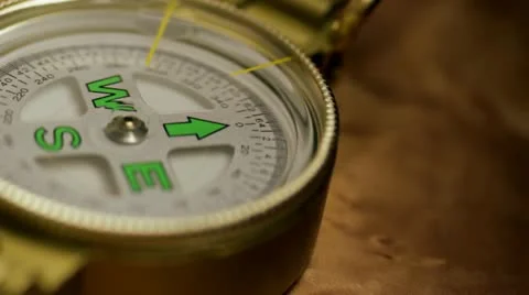 Tracking Compass Stock Footage 10916878