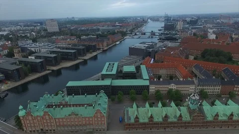 Tracking Copenhagen City Stock Footage 112764231