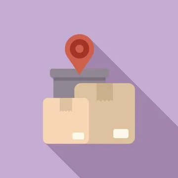 Tracking the current location of packages during delivery through gps technology Illustrazione stock