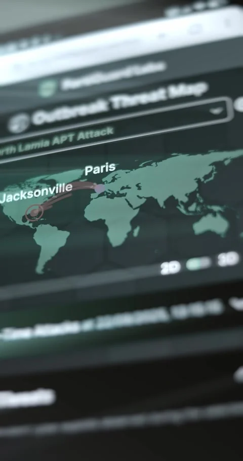 Tracking the cyber attacks sources and targets on world map Stock Footage 321753472