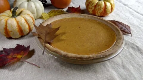 Tracking Dolly shot of Pumpkin Pie Stock Footage 43121801