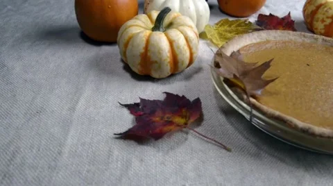 Tracking Dolly shot of Pumpkin Pie Stock Footage 43121815