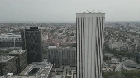 Tracking downtown Madrid Stock Footage 220588691