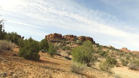 Tracking Driving Shot in Moab, Utah Stock-Footage 87992396