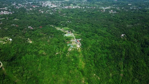 Tracking drone shot across the resort property in Cuenca Batangas Philippines Видео 336705454