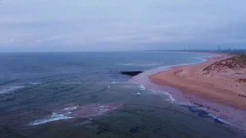 Tracking Drone Shot of Coast around Rattray Head - Scotland 스톡 동영상 329559941
