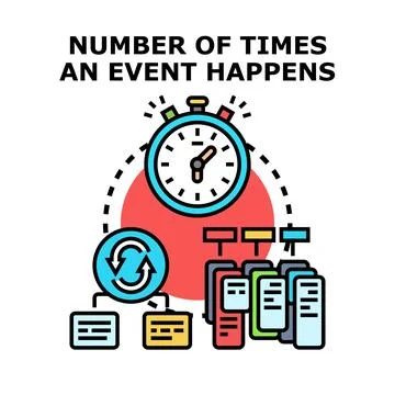 Tracking event frequency and process flow Stock Illustration