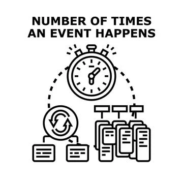 Tracking event frequency and process flow 库存插图