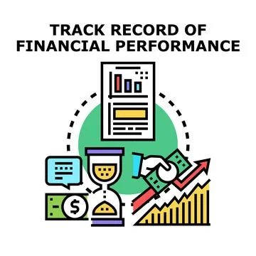 Tracking financial performance record and business growth metrics Stock Illustration