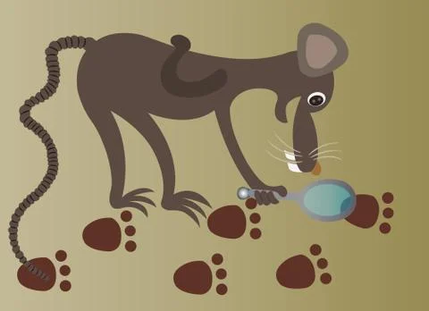 Tracking the footsteps Stock Illustration