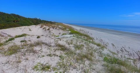 Tracking forward across dunes Stockbeeldmateriaal 106901987