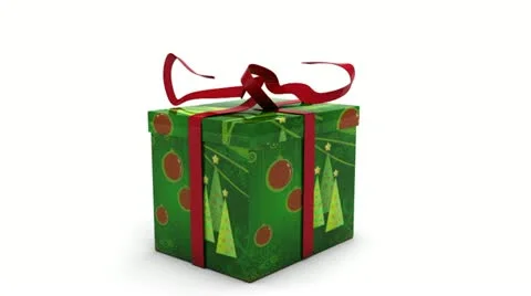 Tracking into gift box with alpha channel Video stock 22040082