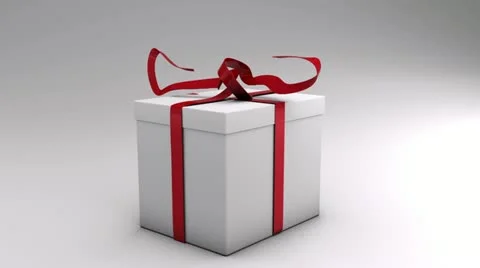 Tracking into a gift box with alpha channels Видео 22037713