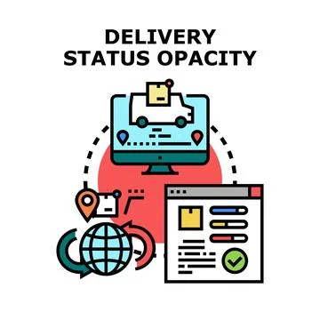 Tracking global package delivery status and logistics monitoring 库存插图