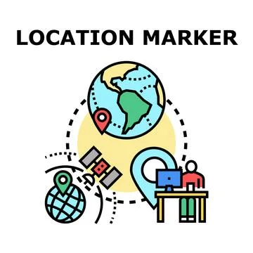 Tracking global position with navigation technology concept Stock-Illustration