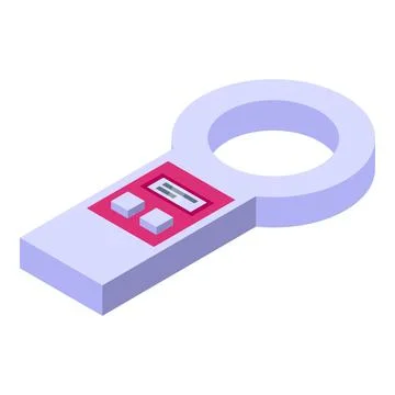 Tracking gps icon isometric vector. Silicon data loss 스톡 일러스트