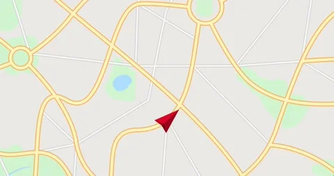 Tracking GPS navigator. city map with river. transport Navigation and location Video stock 153960331