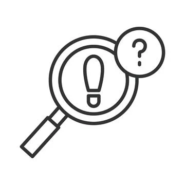 Tracking icon in line design. tracking, search, magnifier, risk alert, clue Ilustração Stock