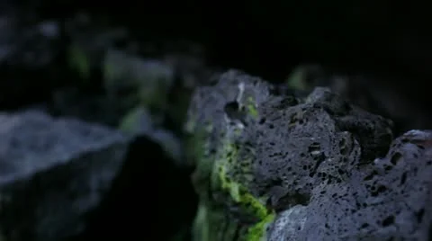 Tracking inside lava tube Stock Footage 20494533