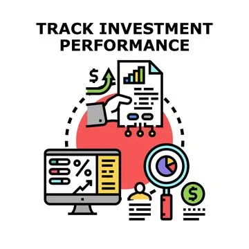 Tracking investment performance concept vector illustration Stock Illustration