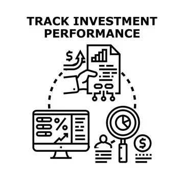 Tracking investment performance concept vector illustration Stock Illustration