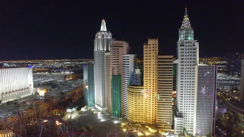 Tracking Las Vegas profile Stock Footage 160348815