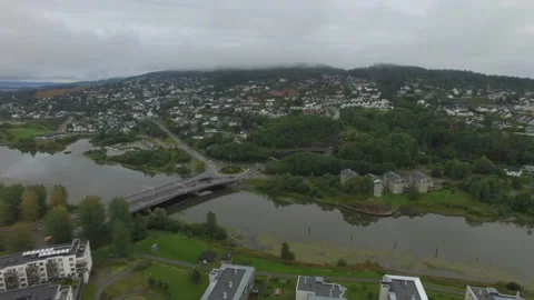 Tracking Lillestrom Norway Stock Footage 215640938