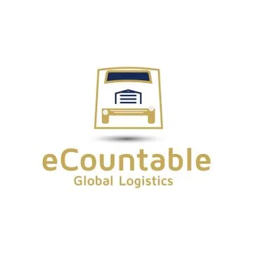 Tracking logistics logo design idea Stock Illustration