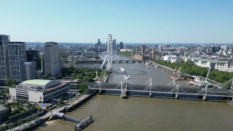 Tracking London Eye Stock Footage 244960329